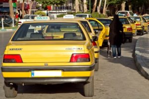 Taxi or تاکسی in Iran