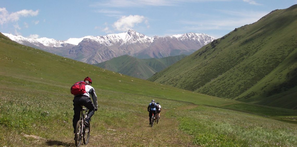 biking on mountains of Iran