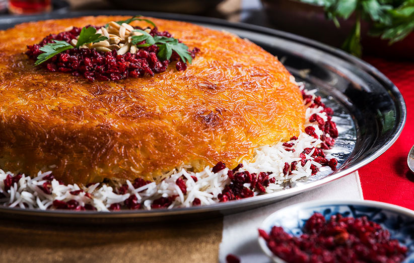 Tahchin, an Iranian delicious food