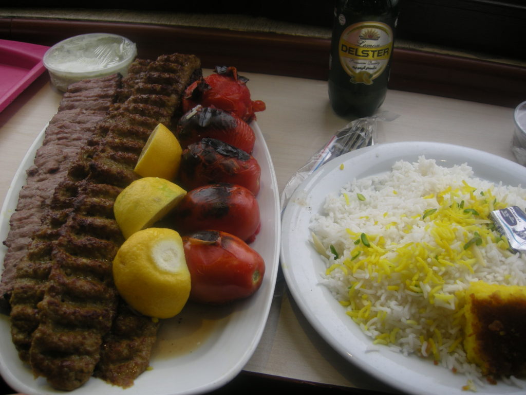 kebab and rice