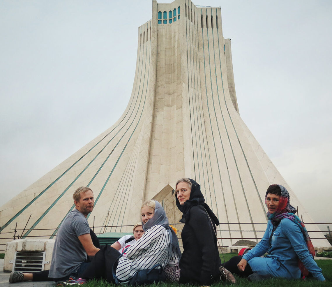 Tourists wear hijab in Iran