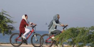 Women's Cycling on the Coast of Kish