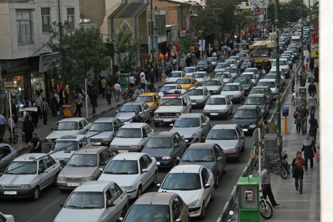Traffic in Tehran, Iran