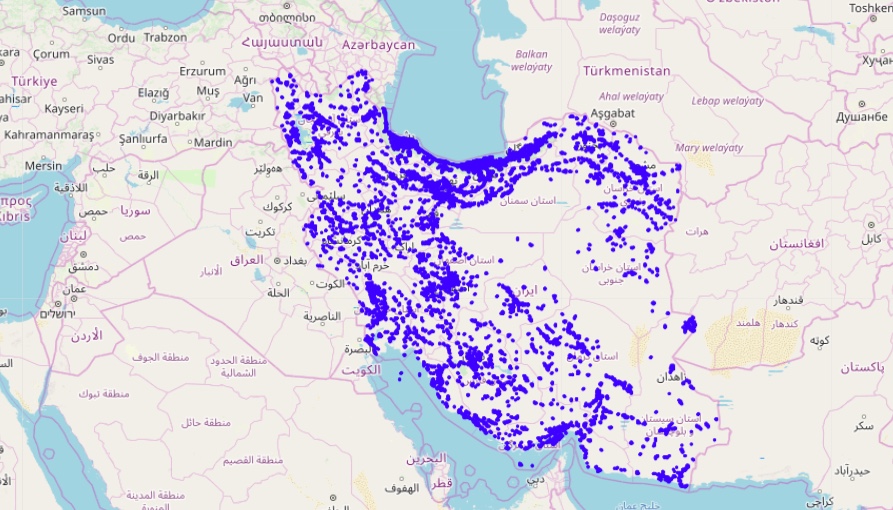 irancell 4G coverage map