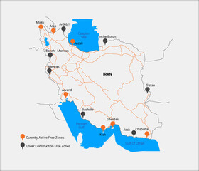 Iran tourist map