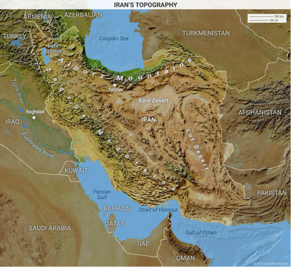 Iran Desert's map