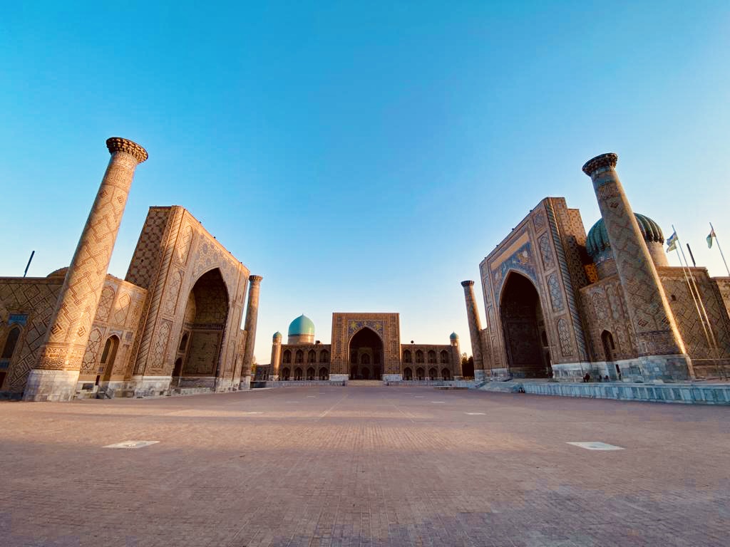 View of Registan Square in Samarkand