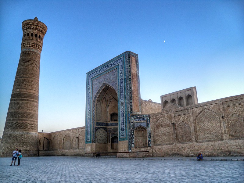Structure of a mosque in Bukhara, Uzbekistan