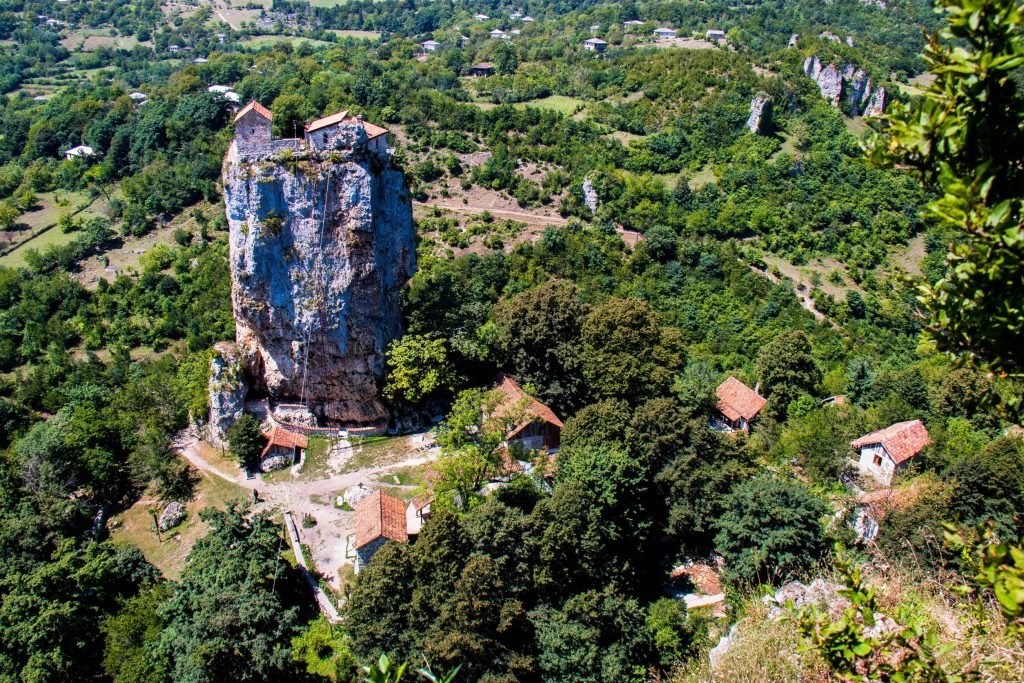 Church on top of Katskhi Pillar in Georgia