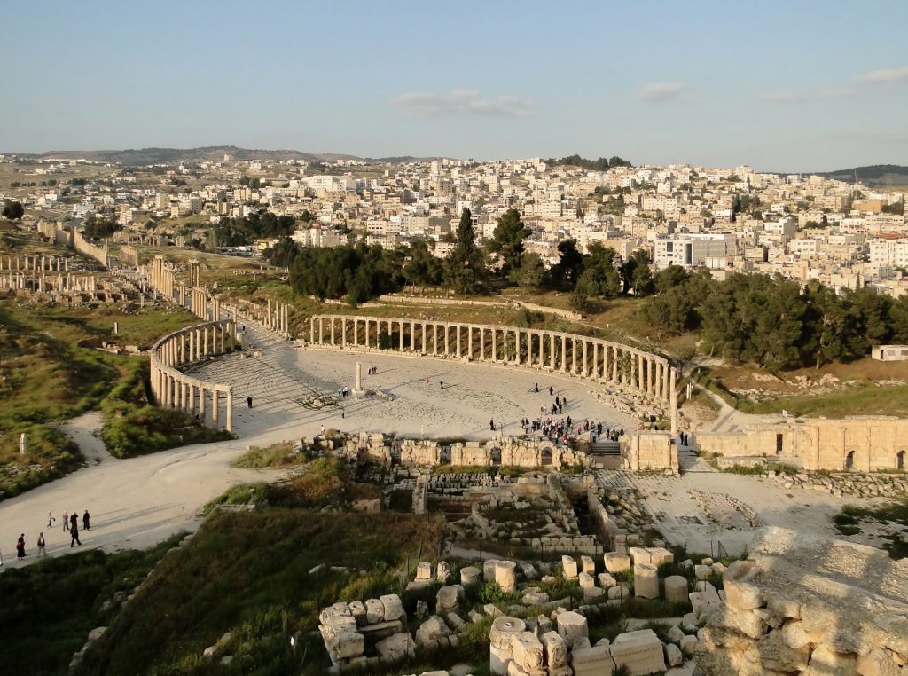 View of Jerash ancient city in Jordan