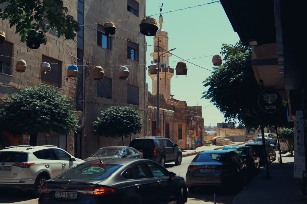 Cars in Rainbow street, Amman