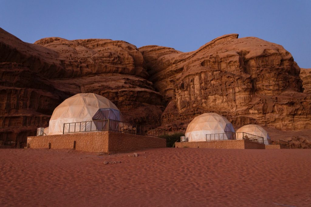 Bubble tents in Wadi Rum, Jordan