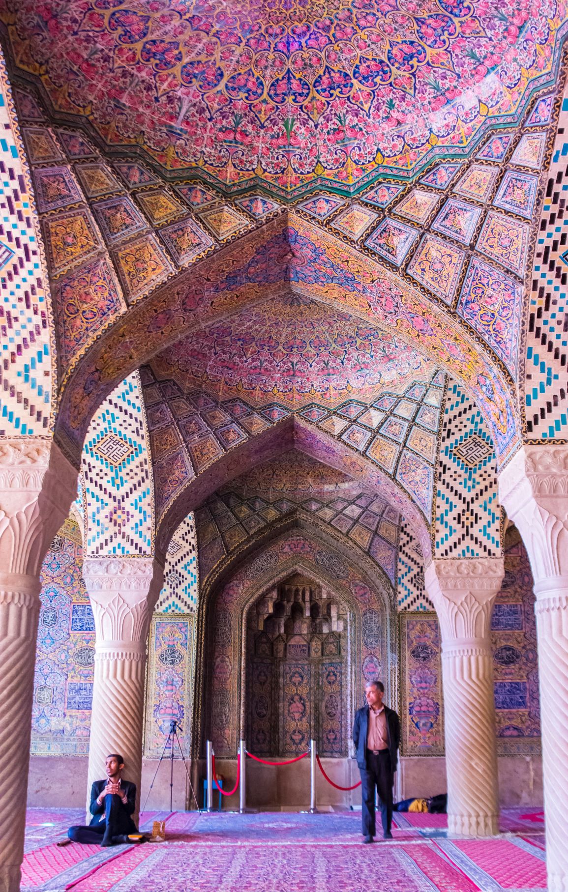 Two men in Nasir-ol-Molk mosque, Shiraz