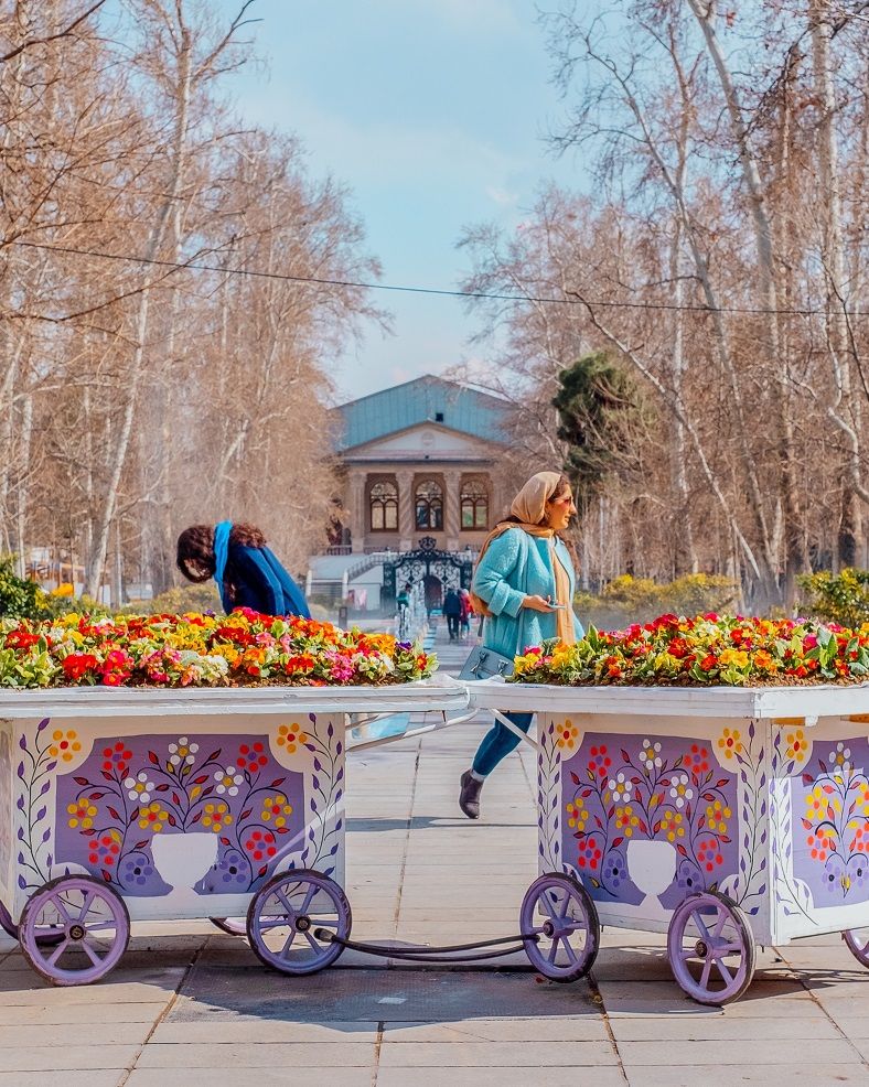 Women waking in Tehran's streets.